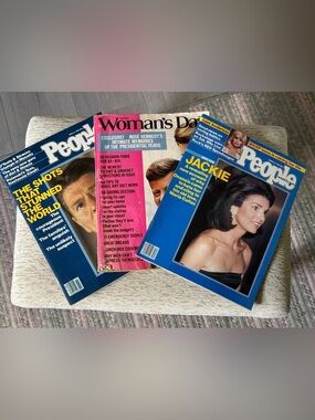 Vintage JFK Jackie Kennedy Reagan People Magazine Lot of 3 1974 1981